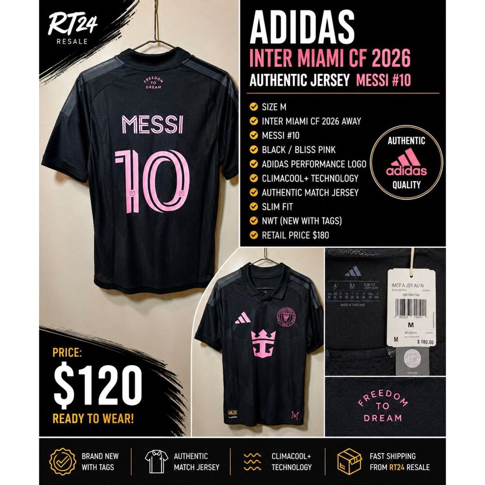 Men's Messi Authentic Inter Miami Jersey